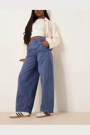 Free People Rylee - Denimblå og afslappede chinobukser