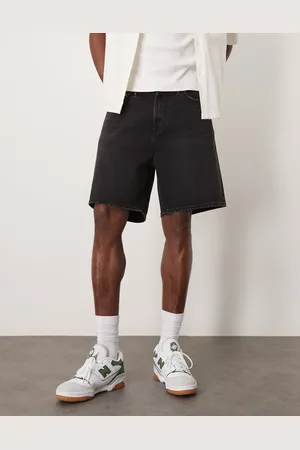 Abercrombie & Fitch Vasket sorte løstsiddende denimshorts