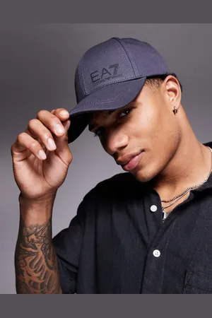 EA7 Armani - - Mørkegrå baseball-kasket med logo