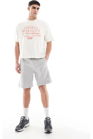 Pull&Bear STWD - Lysegrå shorts i jersey