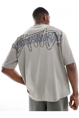 Pull&Bear STWD - Vasket grå T-shirt
