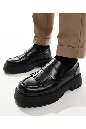 ASOS Sorte chunky loafers med frynser