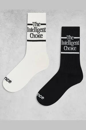New Balance Pakke med 2 par sportssokker med slogan i /cremehvid