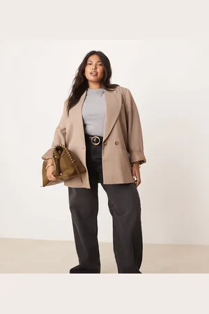 ASOS Curve - Mokkabrun og multifunktionel blazer