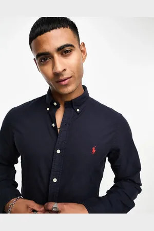 Ralph Lauren Oxford-skjorte med ikonlogo i slim fit