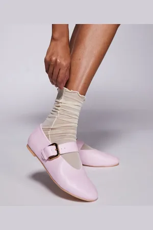 Public Desire Lyserøde flade ballerinaer med spænde