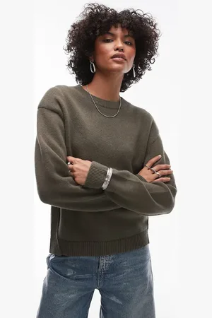 & OTHER STORIES Kakigrøn strikket sweater i uld
