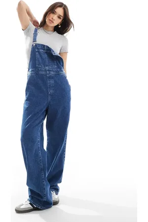 ASOS Classic - Denim-overalls i indigoblå vask