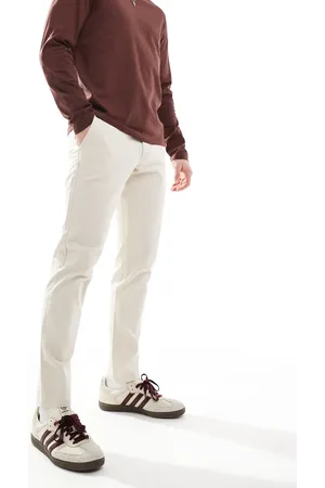 JJ Lys beige chinos i slim fit-Neutral