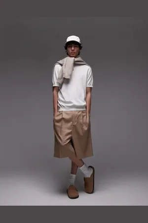 MANGO Oversized lysegrå T-shirt med sænkede ærmer-Neutral