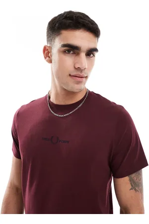 Fred Perry Bordeaux T-shirt med broderi