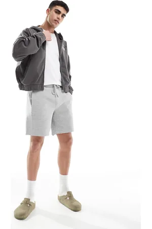 Pull&Bear Mørkegrå shorts i piqué-jersey