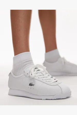 Lacoste Club Low - Hvide sneakers i læder