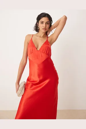 Bardot Slip-maxikjole i satin