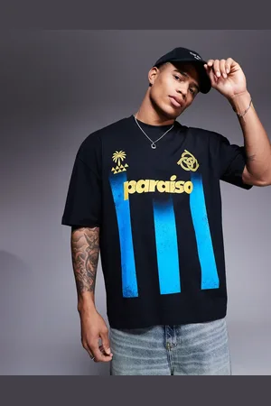 ASOS Oversized T-shirt med stribet sportsgrafik