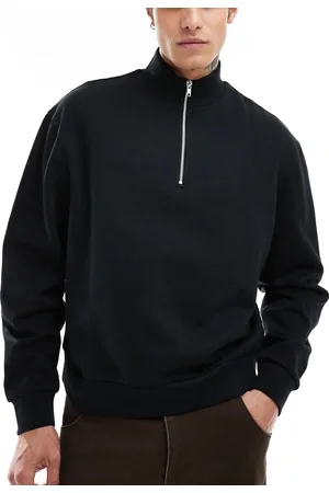 ASOS Essentials - , oversized og firkantet sweatshirt med kvart lynlås