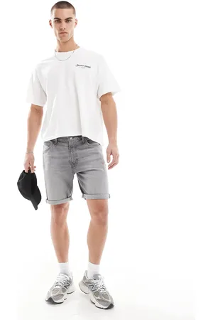 Lee Rider - Shorts i grå vask i slim fit