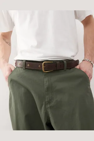 Dickies Mørkebrunt bælte med nitter