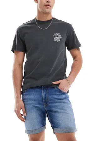 Lee Rider - Slim fit-shorts i mellemblå vask