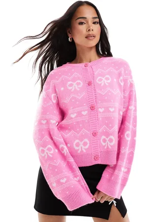 Miss Selfridge Cardigan med hjerte- og sløjfemønster