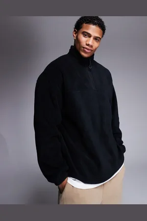 ASOS Og oversized sweatshirt i fleece med kvart lynlås