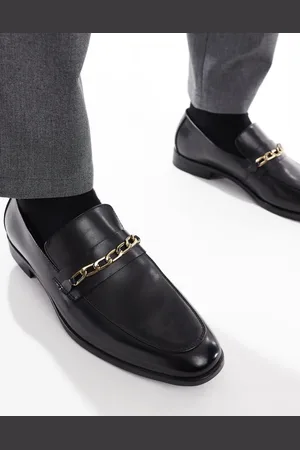 ASOS Sorte loafers med guldfarvet kæde