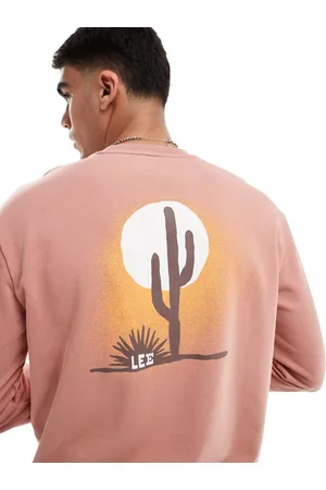 Lee Rødbrun sweatshirt med western-print på ryggen-Neutral