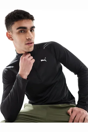 PUMA Sort tech-top med 1/4-lynlås