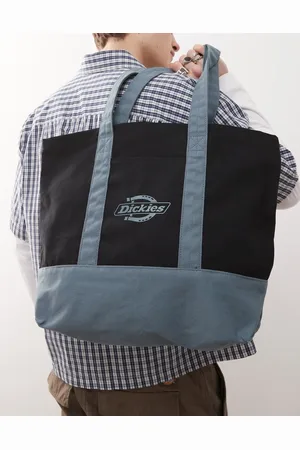 Dickies Mellemblå og tote-taske med logo i kanvas