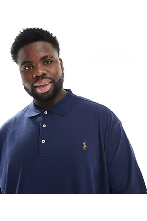 Ralph Lauren Big & Tall - polotrøje i pima-bomuld med logoikon