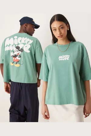 ASOS Grøn og oversized unisex-t-shirt med firkantet pasform med Disney