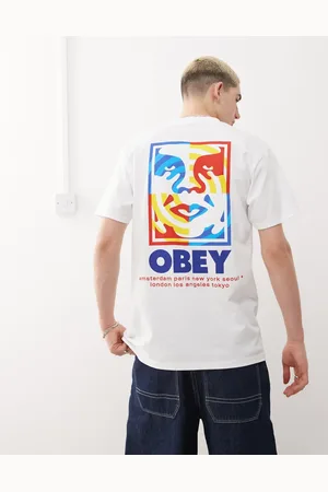 Obey Target Icon - T-shirt med logografik og print på ryggen