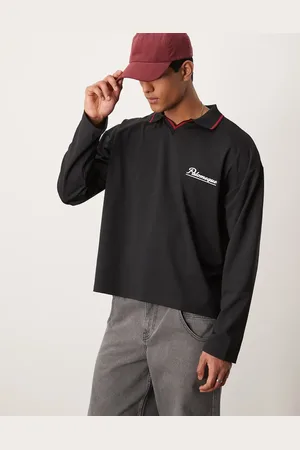 ASOS Og oversized polo-t-shirt med firkantet pasform og sportsdesign