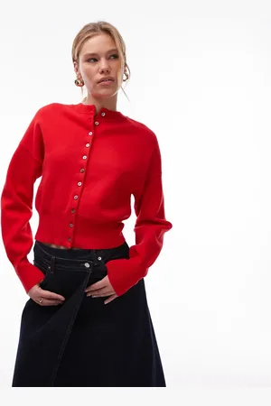 Topshop Strikket cardigan med indsyet talje i