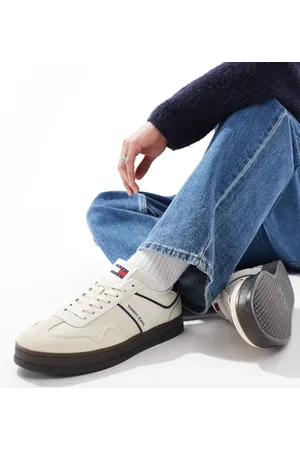 Tommy Hilfiger Greenwich - Råhvide sneakers med blå detaljer