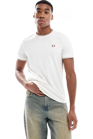 Fred Perry T-shirt med dobbeltfarvet kant fra