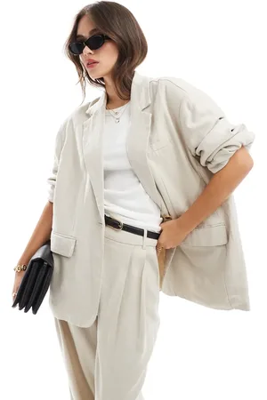 AWARE Oversized, skræddersyet og blazer - Del af sæt-Neutral