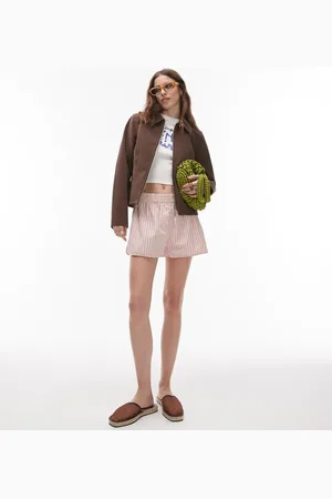 Topshop Lyserøde stribede boksershorts