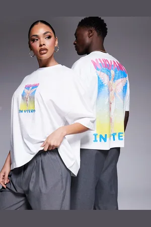 ASOS Unisex - og oversized T-shirt med firkantet pasform og licenseret Nirvana-print