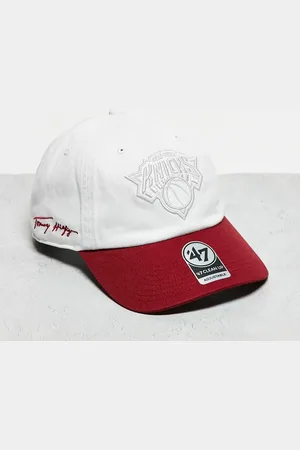 47 Brand X Tommy x NY Knicks - MLB Clean Up - Rød kasket med logodetalje og kontrastfarvet design