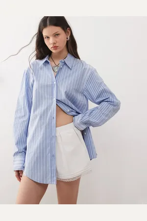 Weekday Oversized skjorte med forskellige striber
