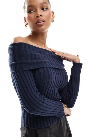 Pull&Bear Bardot-top i ribstrik