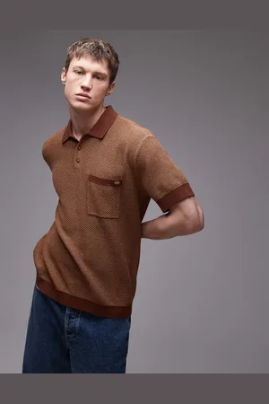 Dickies Rocky - Mørkebrun poloskjorte i strik