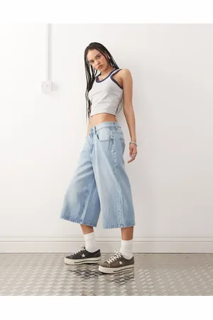 Noisy May Denim-culottebukser i lyseblå vask