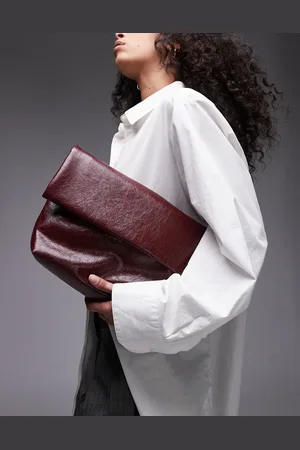 Topshop Georgia - clutch-håndtaske med foldelukning-Rød