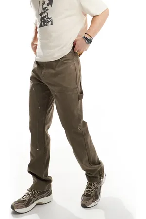 The Couture Club Brune cargobukser i twill i tømrerstil