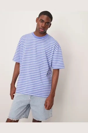 ASOS Oversized T-shirt med blå og hvide striber