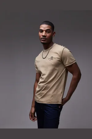 Tommy Hilfiger Gyldenbrun T-shirt med våbenskjoldlogo-Neutral