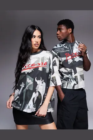 ASOS Unisex - oversized T-shirt med licenseret Picasso-print i firkantet pasform