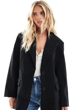 ASOS ASOS DESIGN Petite - formel blazer i imiteret uld